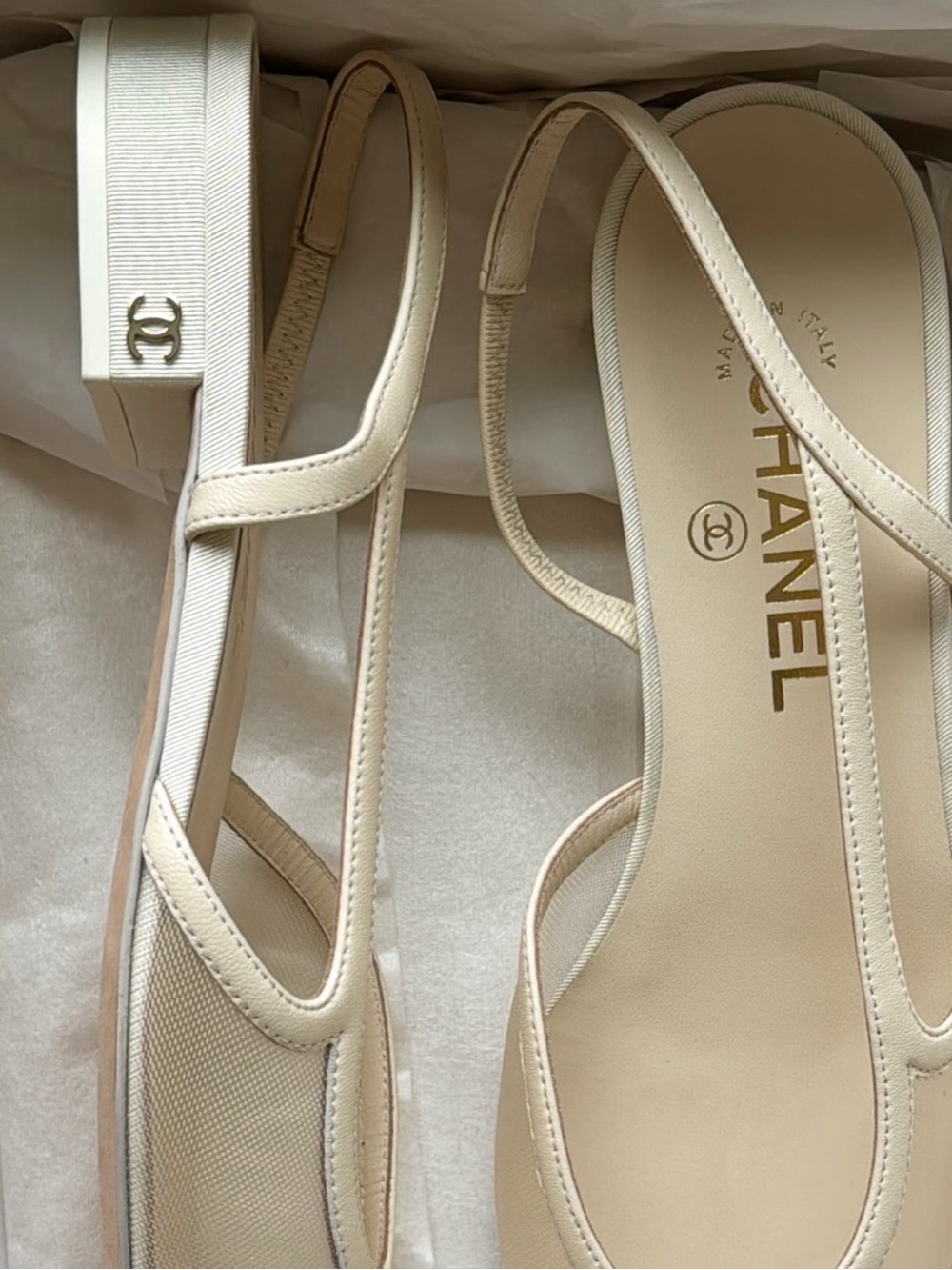 CHANEL mesh slingbacks - Picture 3 of 4